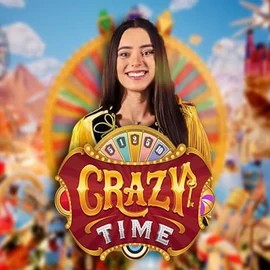 Crazy Time slot logo by Evolution at N1Bet CasinoCrazy Time